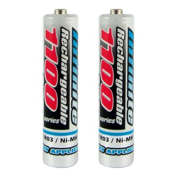 Аккумуляторные батарейки NiMH AAA 1100 mAh 1,2V 2 шт.