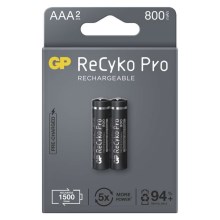 Аккумуляторная батарейка GP AAA ReCyko Pro NiMH/1,2V/800 мАч 2 шт.