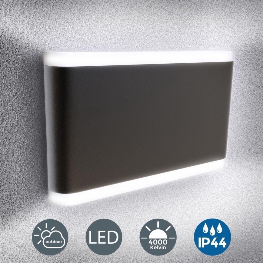 B.K. Licht 1184 - Вуличний світлодіодний настінний світильник 2xLED/3,5W/230V IP44 4000K