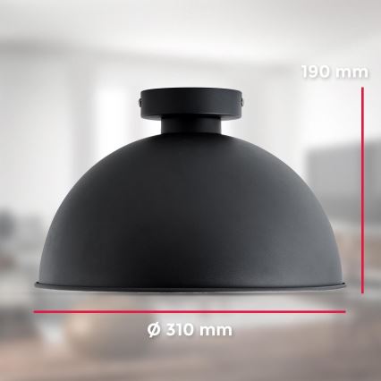 B.K. Licht 1322 - Потолочный светильник 1xE27/60W/230V черный/золотистый