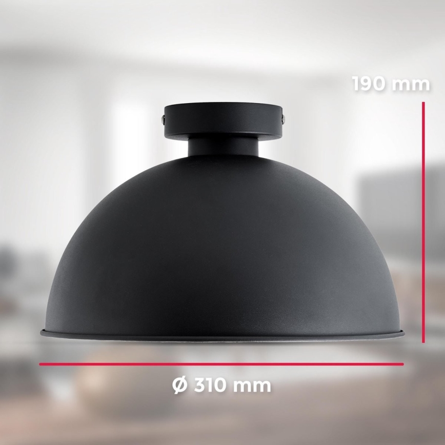 B.K. Licht 1322 - Потолочный светильник 1xE27/60W/230V черный/золотистый