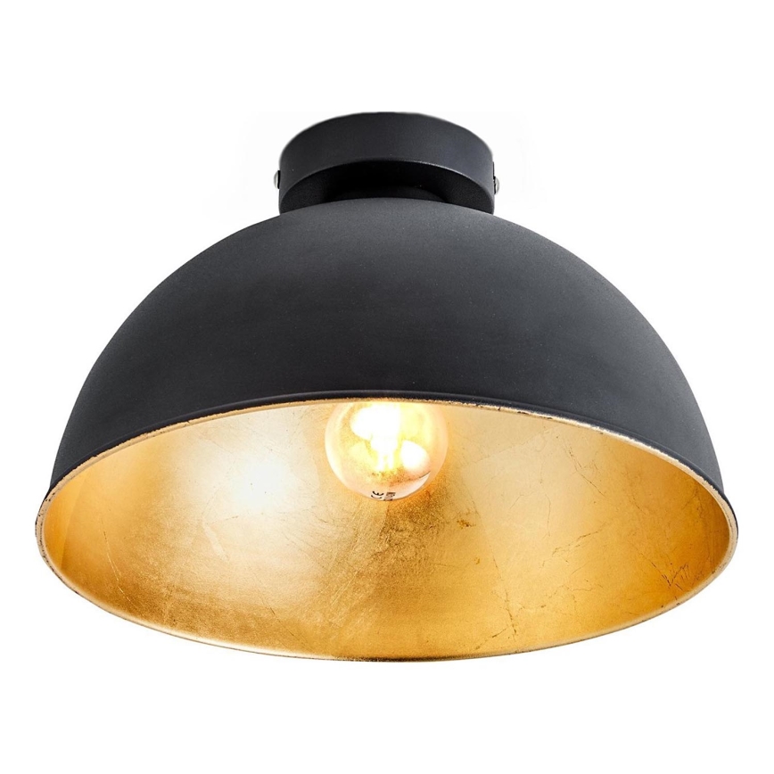 B.K. Licht 1322 - Стельовий світильник 1xE27/60W/230V чорний/золотий