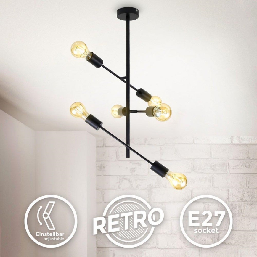 B.K. Licht 1344 - Люстра на штанзі 6xE27/60W/230V