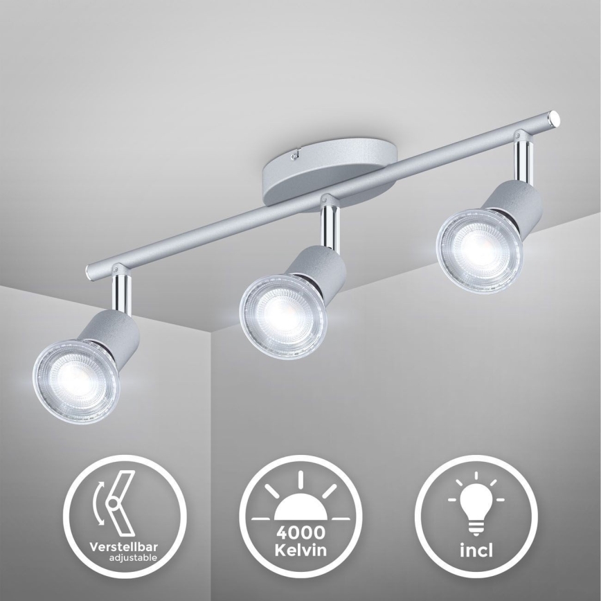 B.K.Licht 1409 - Точечный светодиодный светильник  3xGU10/5W/230V