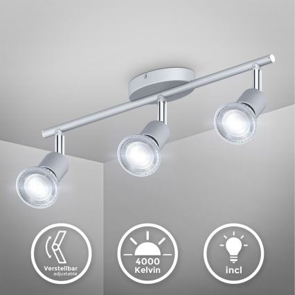 B.K.Licht 1409 - Точковий LED світильник 3xGU10/5W/230V