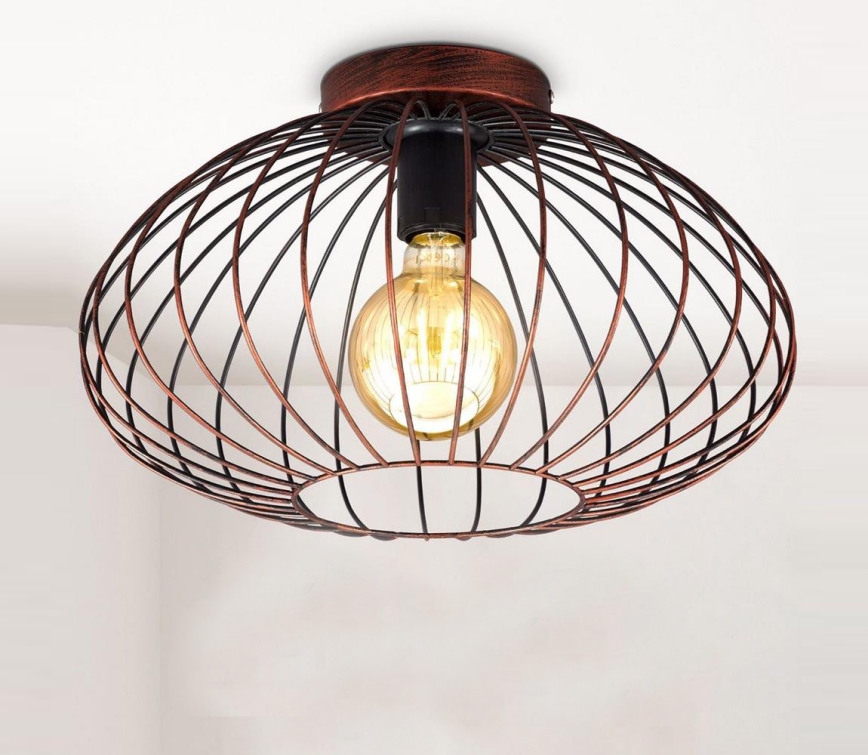 B.K. Licht 1471 - Поверхностно-монтируемая люстра RETRO 1xE27/40W/230V медь