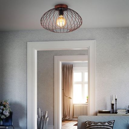 B.K. Licht 1471 - Поверхностно-монтируемая люстра RETRO 1xE27/40W/230V медь