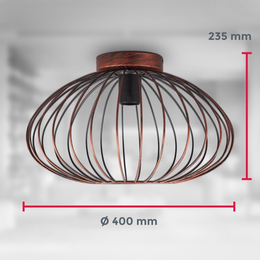 B.K. Licht 1471 - Поверхностно-монтируемая люстра RETRO 1xE27/40W/230V медь