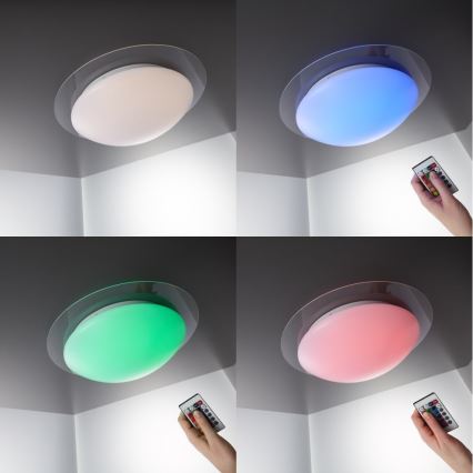 B.K.Licht BKL1025 - Светодиодный RGB-светильник для ванной комнаты с регулированием яркости ASKELLA LED/12W/230V IP44 + дистанционное управление
