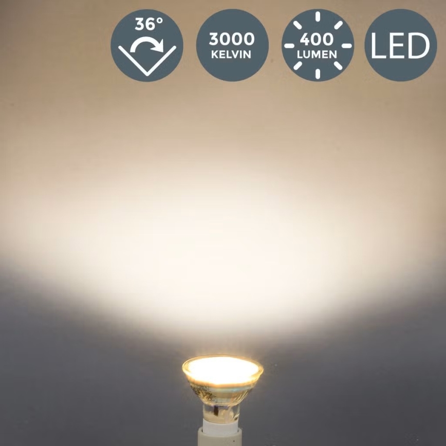 B.K.Licht - Набір із 10 світлодіодних ламп GU10/5W/230V 3000K