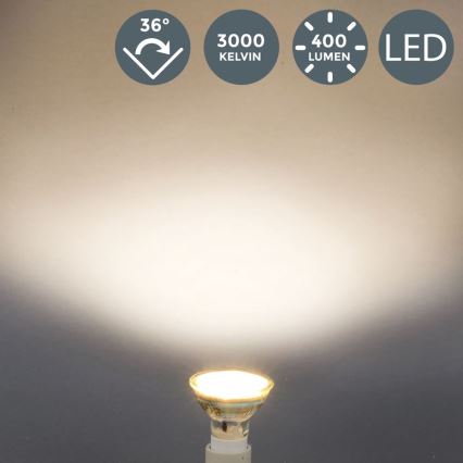 B.K.Licht - Набір із 5 LED-ламп GU10, 5 Вт, 230 В, 3000 К