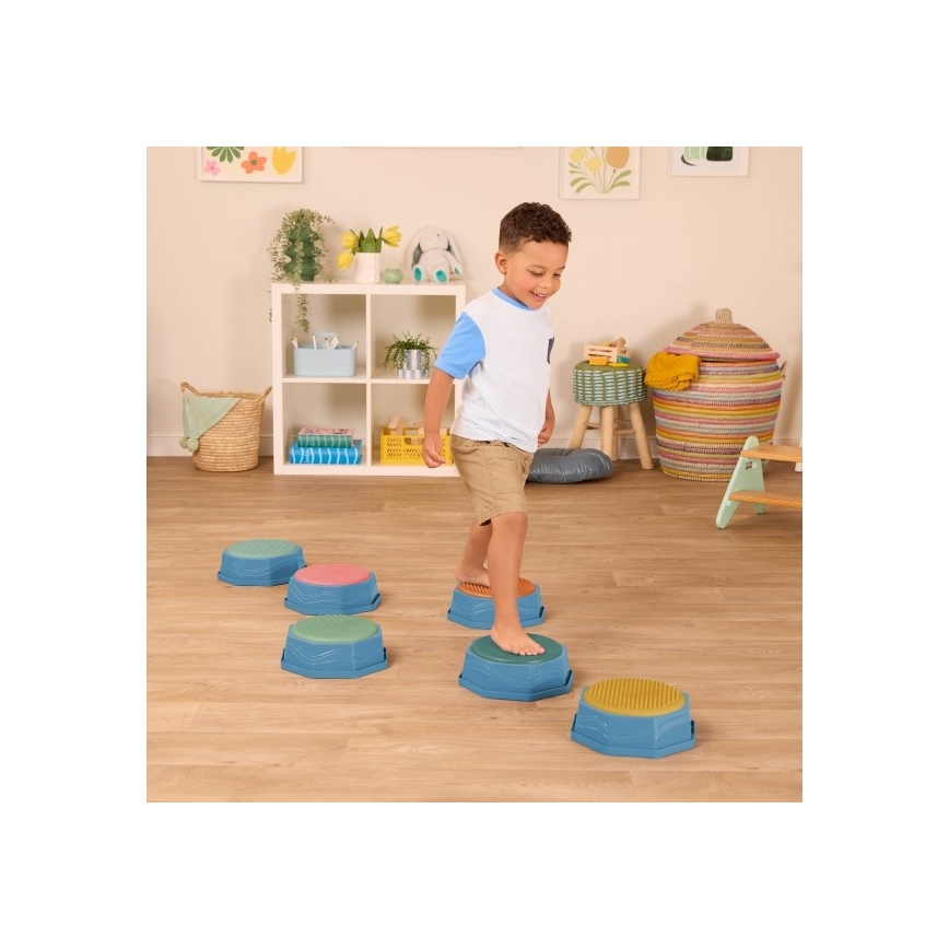 B-Toys - Балансувальні камені для дітей BALANCE & HOP 6 шт.
