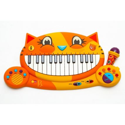 B-Toys - Детское пианино с микрофоном Cat 4xAA