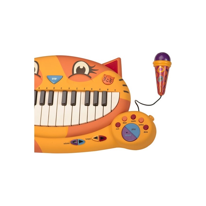 B-Toys - Детское пианино с микрофоном Cat 4xAA