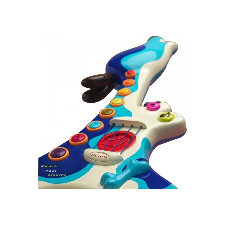 B-Toys - Дитяча електронна гітара Песик Woofer 3xAA