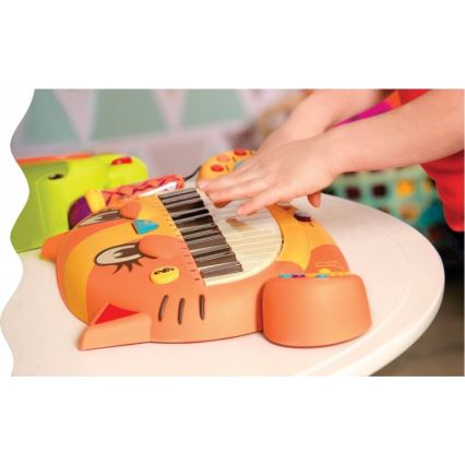 B-Toys - Дитяче піаніно з мікрофоном Кішка 4xAA