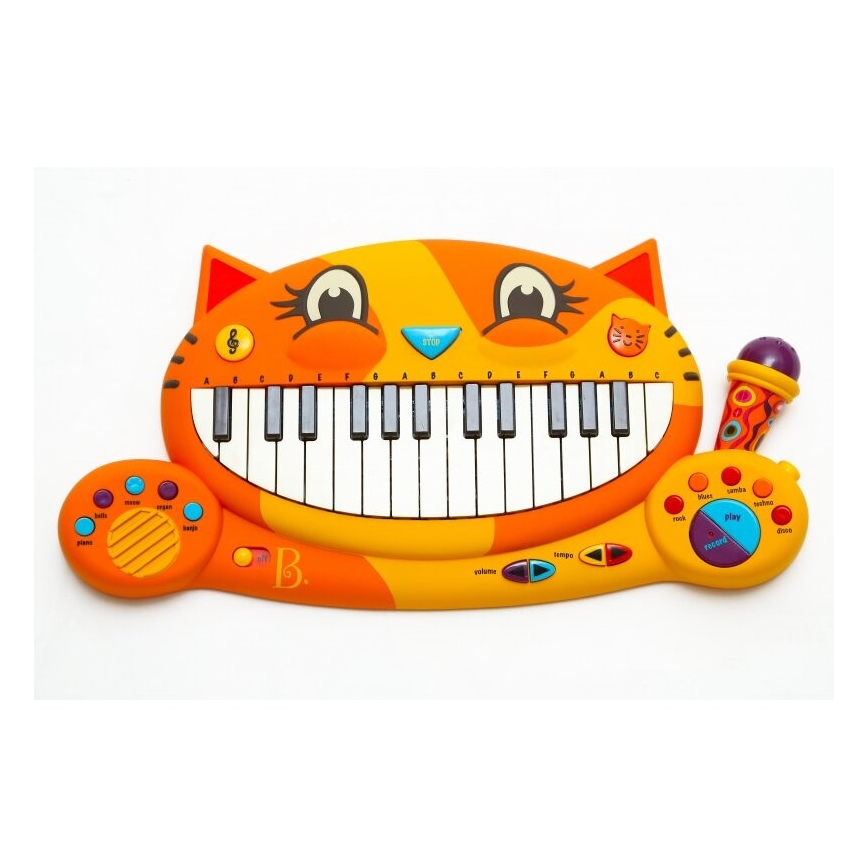 B-Toys - Дитяче піаніно з мікрофоном Кішка 4xAA
