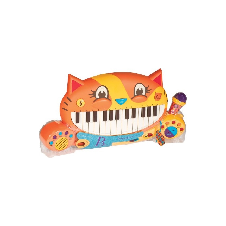 B-Toys - Дитяче піаніно з мікрофоном Кішка 4xAA
