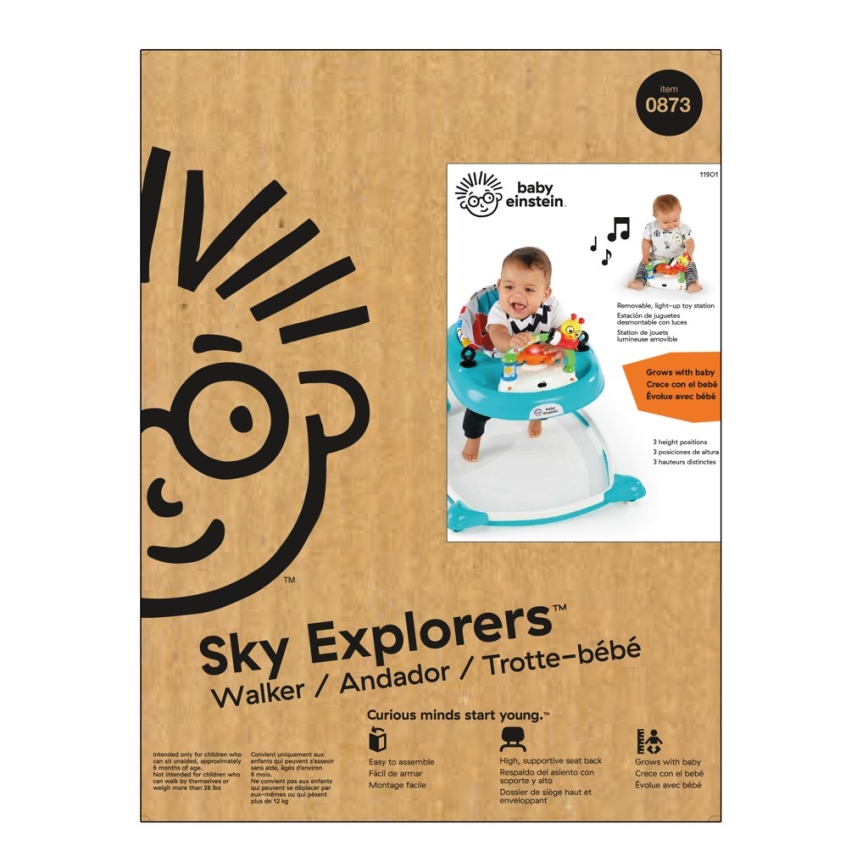Baby Einstein - Детские ходунки SKY EXPLORERS WALKER 3xAA