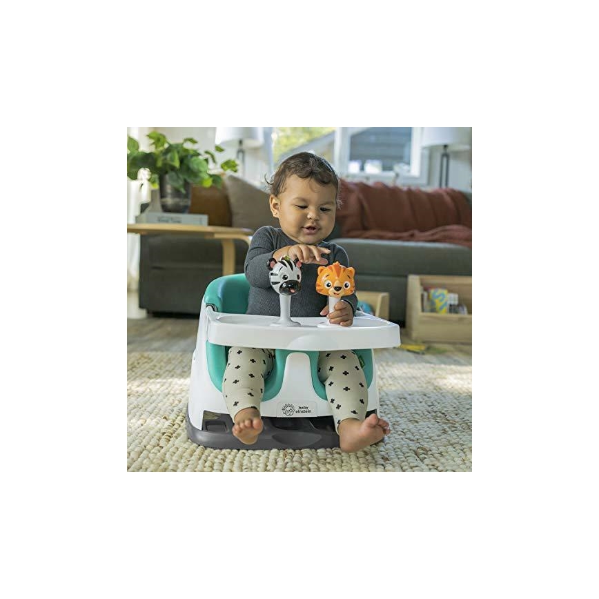 Baby Einstein - Стільчик-бустер для годування з 2 іграшками 2в1 DINE&DISCOVER