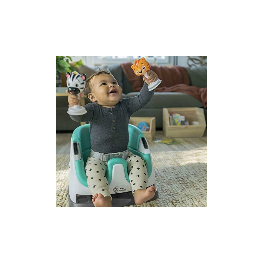 Baby Einstein - Стільчик-бустер для годування з 2 іграшками 2в1 DINE&DISCOVER