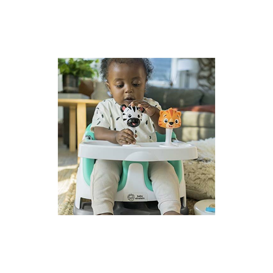 Baby Einstein - Стульчик-бустер для кормления с 2 игрушками 2в1 DINE&DISCOVER