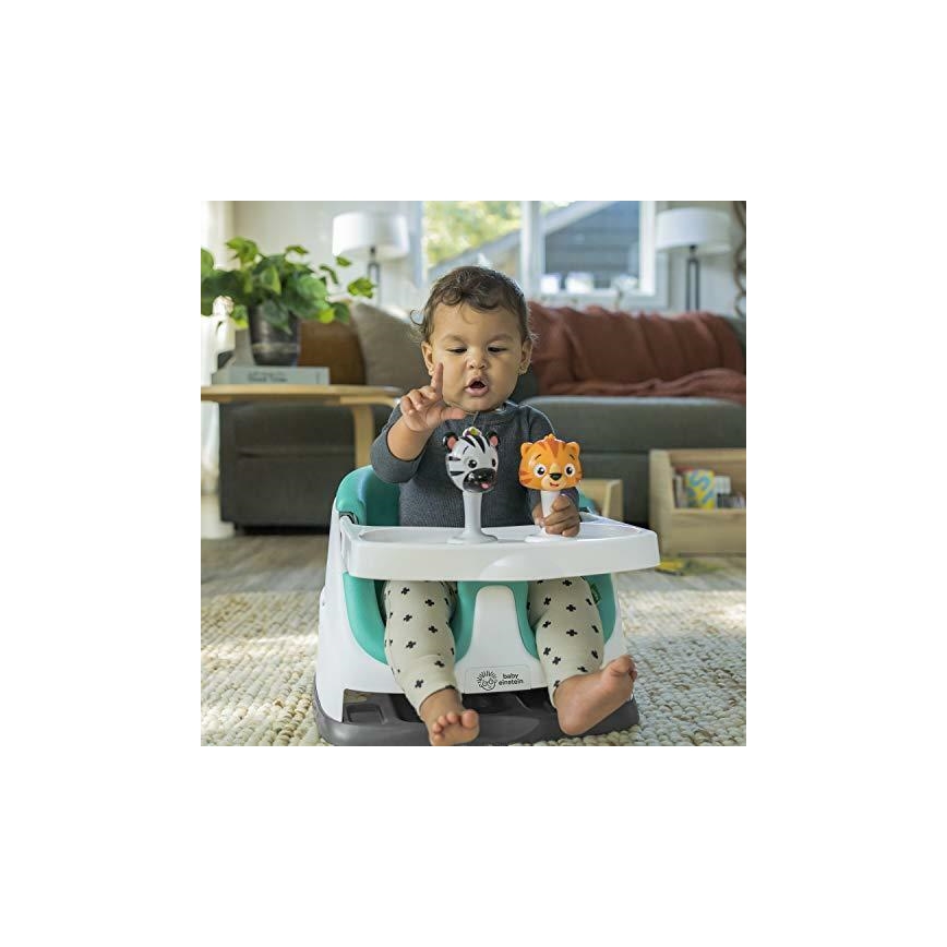 Baby Einstein - Стульчик-бустер для кормления с 2 игрушками 2в1 DINE&DISCOVER