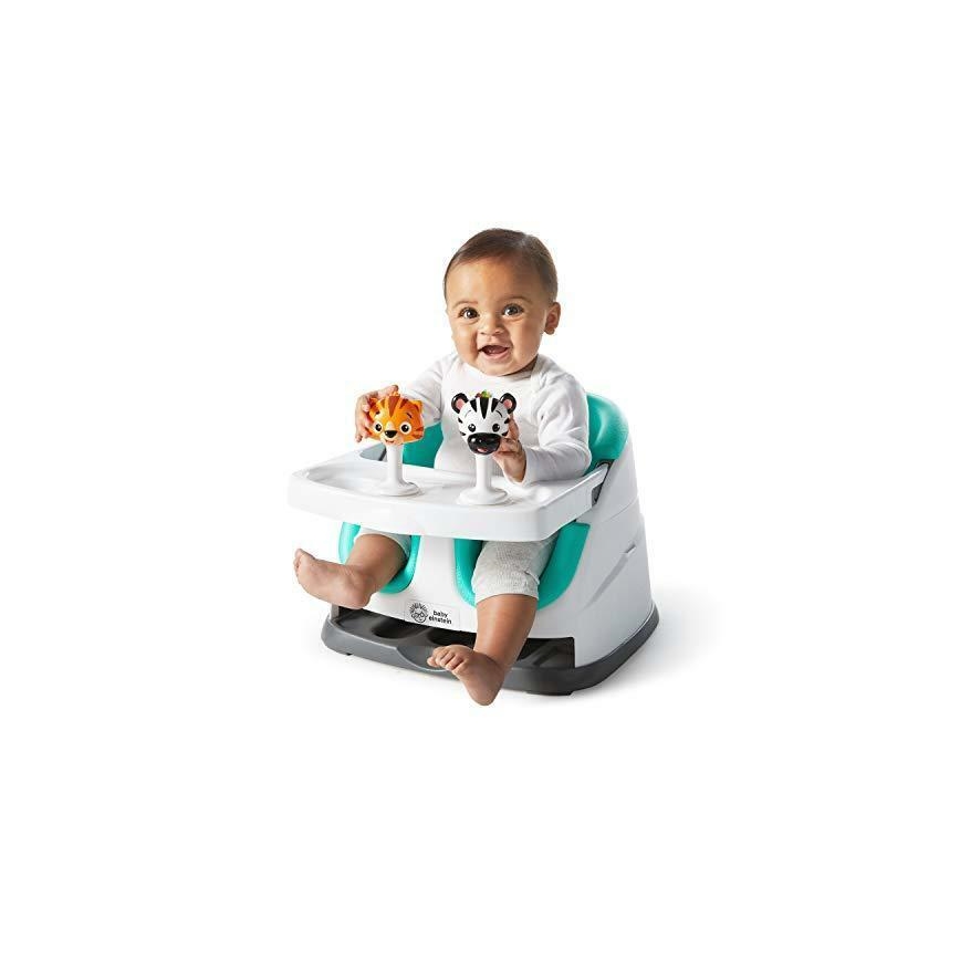 Baby Einstein - Стульчик-бустер для кормления с 2 игрушками 2в1 DINE&DISCOVER