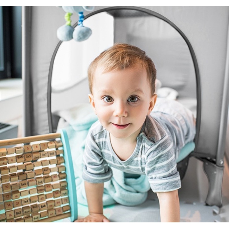 BabyOno - Дорожная кроватка BASIC серый