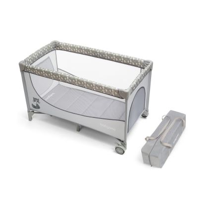 BabyOno - Дорожная кроватка BASIC серый