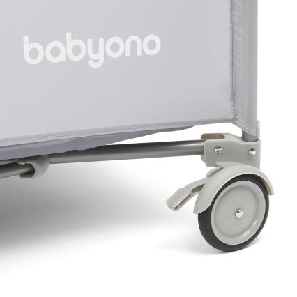 BabyOno - Дорожная кроватка BASIC серый