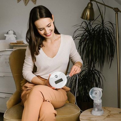 BabyOno - Электрический молокоотсос Nurse Pro 4xAA/6V 1000 mAh