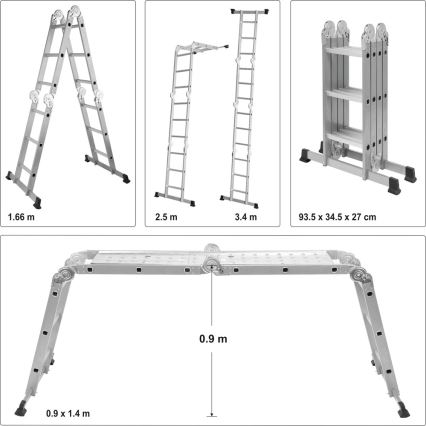 Багатофункціональна драбина 3,4 м