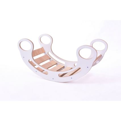 Багатофункціональні гойдалки Монтессорі білий/клен