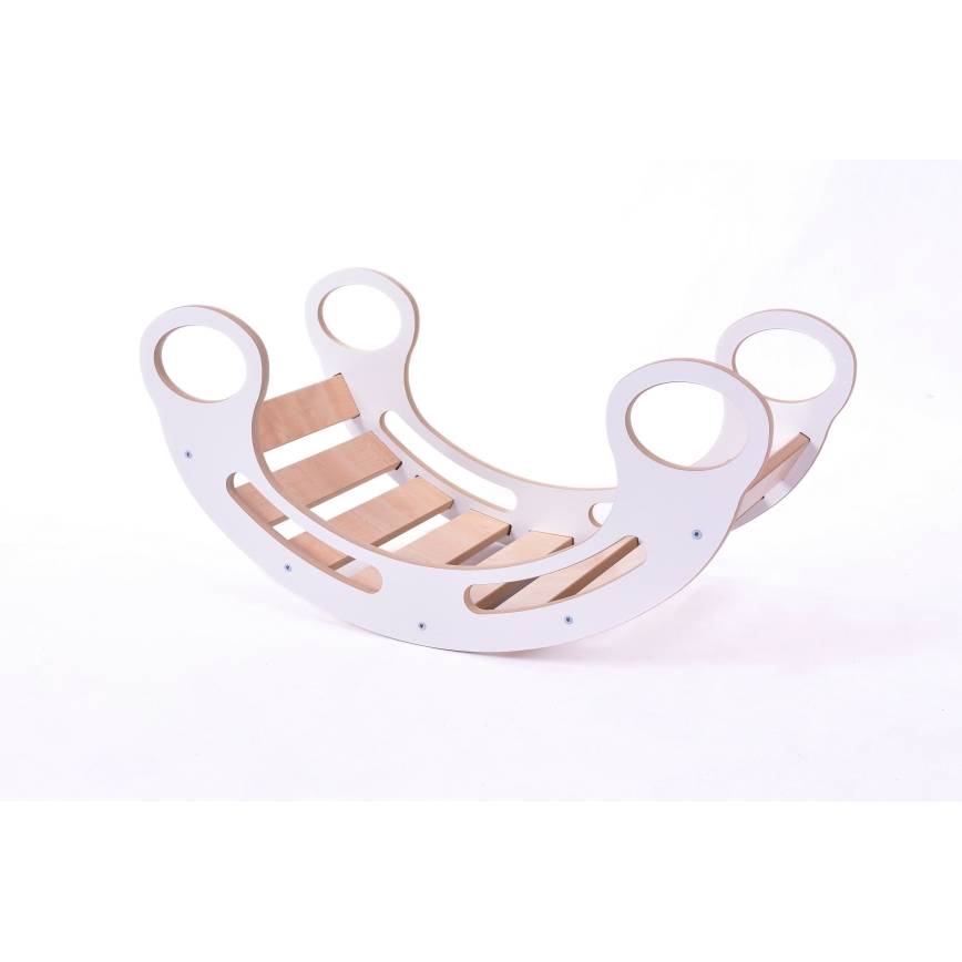 Багатофункціональні гойдалки Монтессорі білий/клен