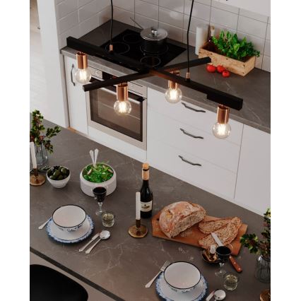 ByRydens - Підвісна люстра на тросі ZEONA 4xE27/5W/230V