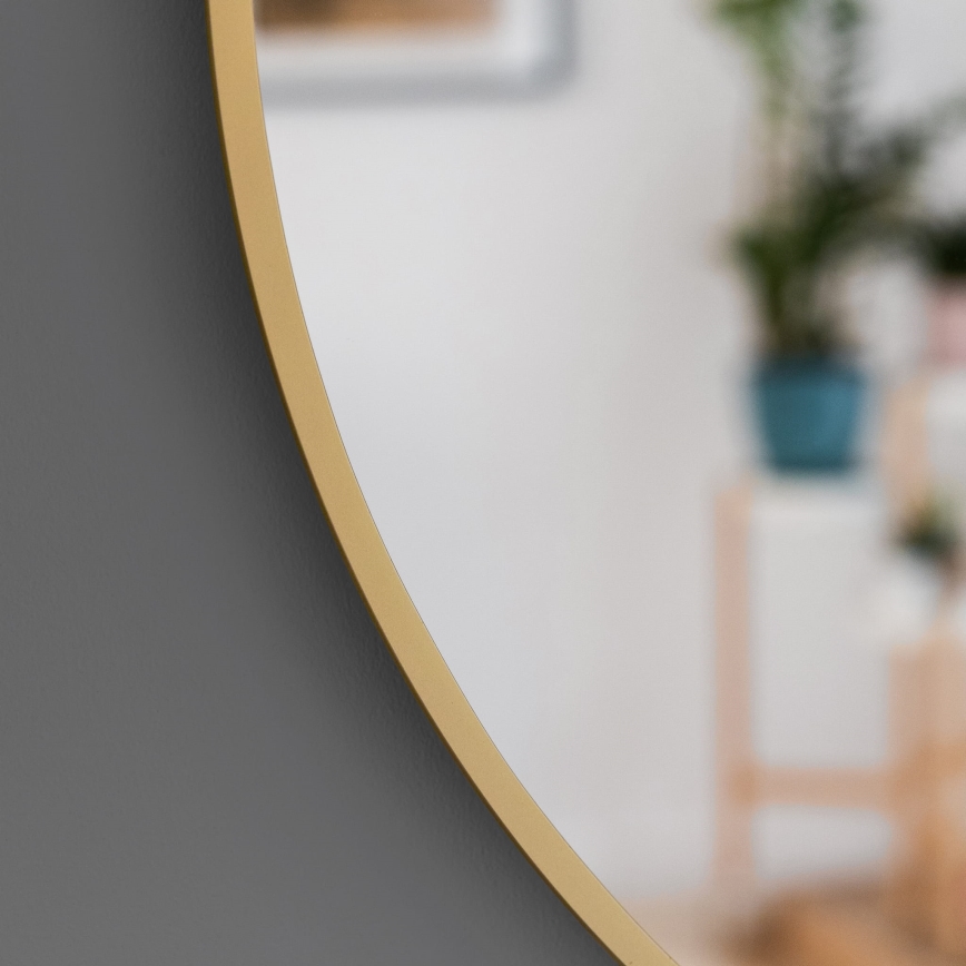 Baltica Design - LED настінне дзеркало для ванної з підсвічуванням BRIGHT LED/15W/230V, 4500K, діаметр 70 см, IP65, золотисте