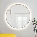 Baltica Design - LED настенное зеркало для ванной с подсветкой BRIGHT, 15W/230V, 4500K, диаметр 70 см, класс защиты IP65, золотистое