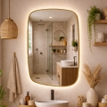 Baltica Design - LED настінне дзеркало для ванної кімнати із підсвічуванням STONE CALM LED/15W/230V 4500K 90x60 cm IP65 золоте