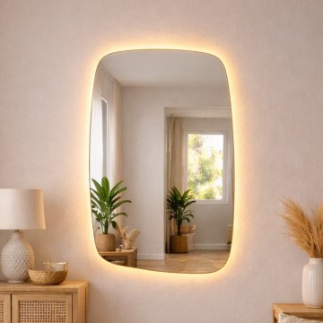Baltica Design - LED Настінне дзеркало для ванної кімнати з підсвіткою STONE CALM LED/15W/230V 2700K 90x60 cm IP65
