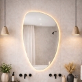 Baltica Design - LED настінне дзеркало для ванної кімнати з підсвіткою STONE FLUID LED/15W/230V 2700K 92x55 cm IP65