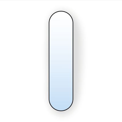 Baltica Design - Настенное зеркало TINY BORDER 155x40 см чёрное