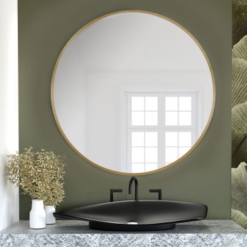 Baltica Design - Настенное зеркало TINY BORDER, диаметр 60 см, золотое