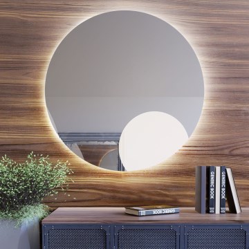 Baltica Design - Настінне дзеркало для ванної кімнати з підсвічуванням BRIGHT LED/15W/230V 4500K Ø 100 см IP65