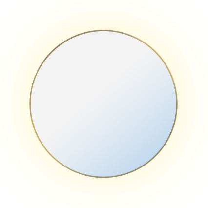 Baltica Design - LED настенное зеркало для ванной с подсветкой BRIGHT, 15W/230V, 4500K, диаметр 70 см, класс защиты IP65, золотистое