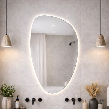 Baltica Design - Світлодіодне настінне дзеркало для ванної з підсвіткою STONE FLUID LED/15W/230V 4500K 92x55 cm IP65