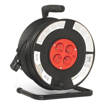 Барабанний подовжувач 4 розетки 50м