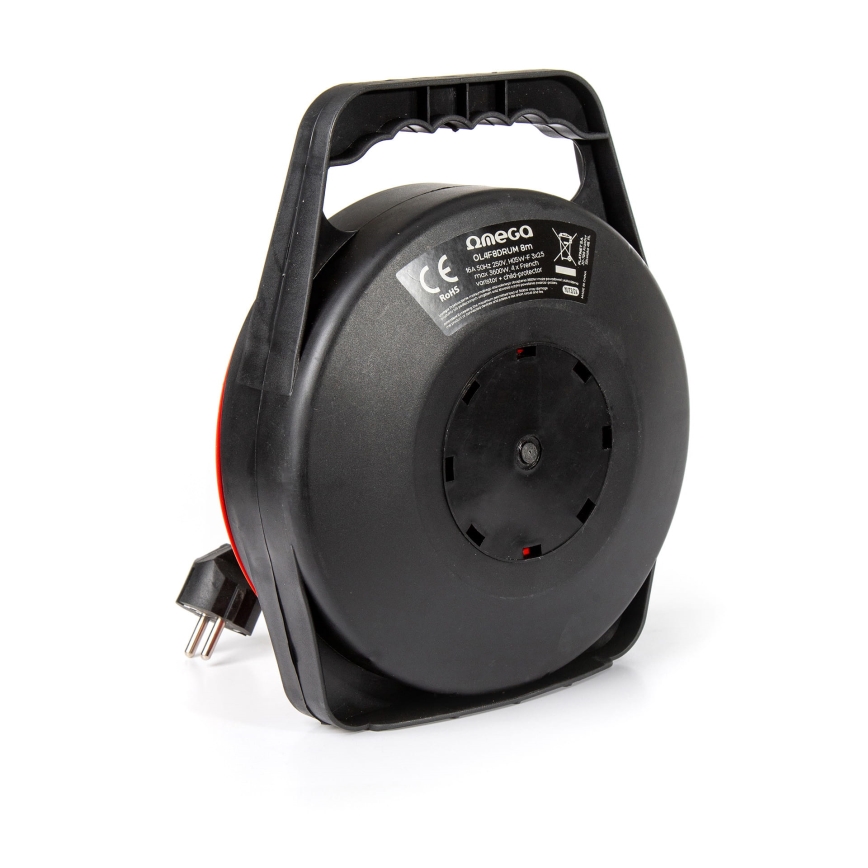 Барабанний подовжувач 4розетки 8м