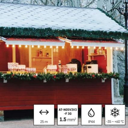 Барабанний подовжувач з 4 розетками 25м силікон IP44