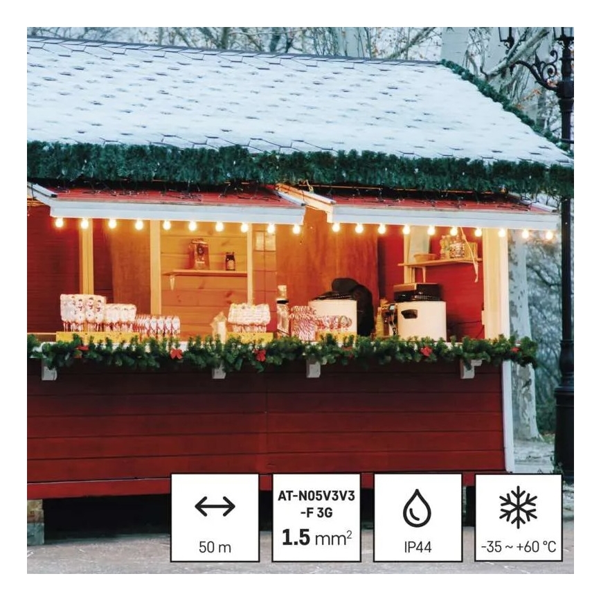 Барабанний подовжувач з 4 розетками 50м силікон IP44